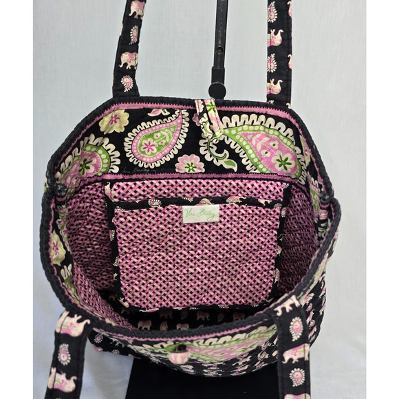 Vera Bradley Tote Pink Elephant Paisley Retired - Picture 3 of 14